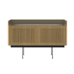 PUNT MOBLES buffet meuble STOCKHOLM avec 2 portes STH203 avec la base H 29 cm