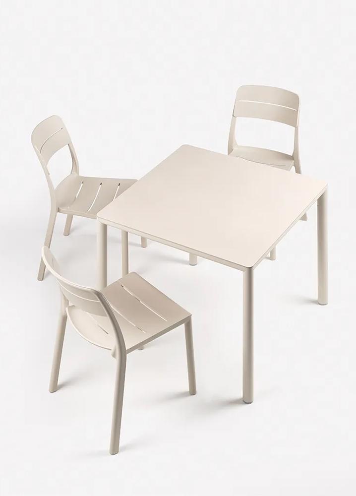 NARDI table carré pour extérieur PIAVE 80 cm