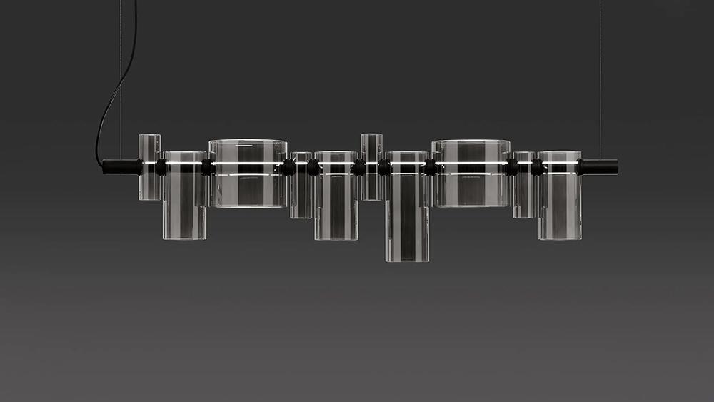 OLUCE lampe à suspension DANCING GLASS