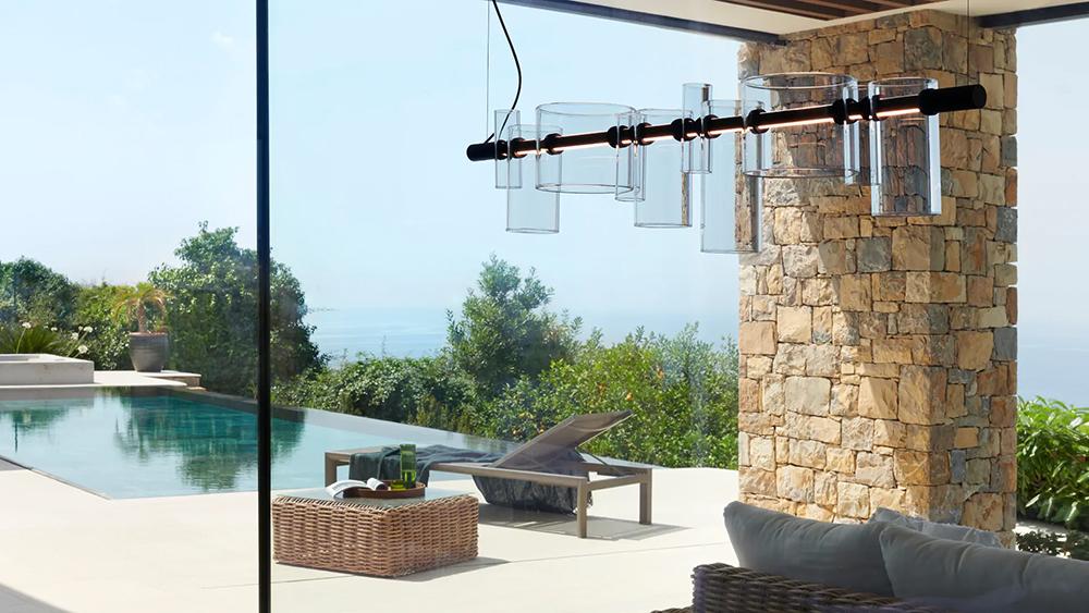 OLUCE lampe à suspension DANCING GLASS