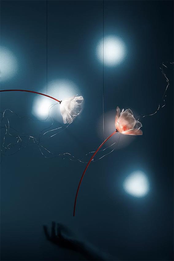 SLAMP lampe à suspension POPPY 14 MODULES