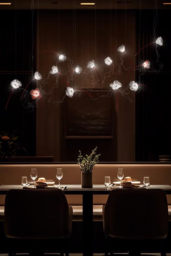 SLAMP lampe à suspension POPPY 7 MODULES