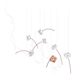 SLAMP lampe à suspension POPPY 7 MODULES