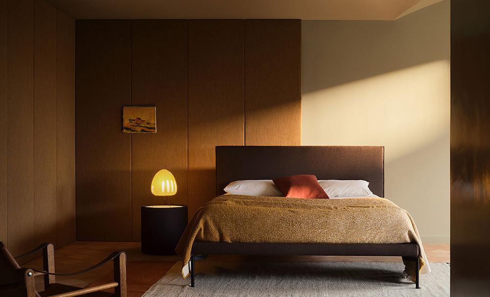 BOLZAN lit deux personnes METROPOLITAN pour matelas 170 x 200 cm avec base H 8 cm