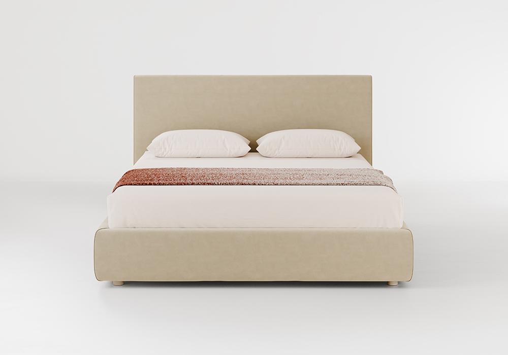 BOLZAN lit deux personnes METROPOLITAN pour matelas 180 x 200 cm avec base H 27 cm et boîte de rangement