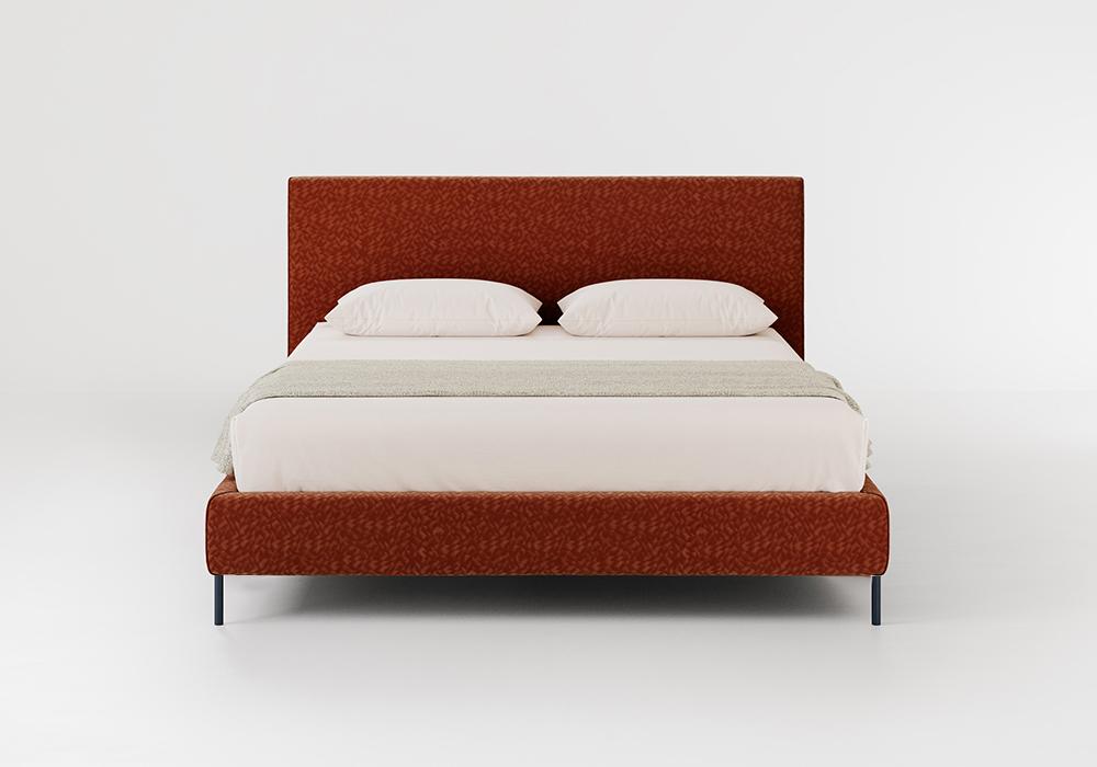 BOLZAN lit deux personnes METROPOLITAN pour matelas 160 x 200 cm avec base H 21 cm et boîte de rangement