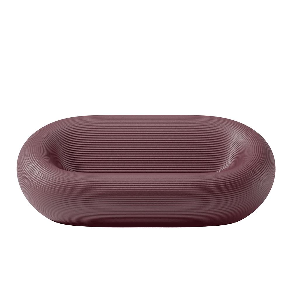 QEEBOO set canapé + 2 fauteuils + table basse NAMI Indien rouge, polyéthylène