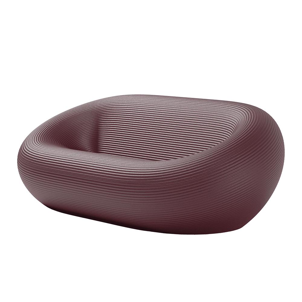 QEEBOO set canapé + 2 fauteuils + table basse NAMI Indien rouge, polyéthylène