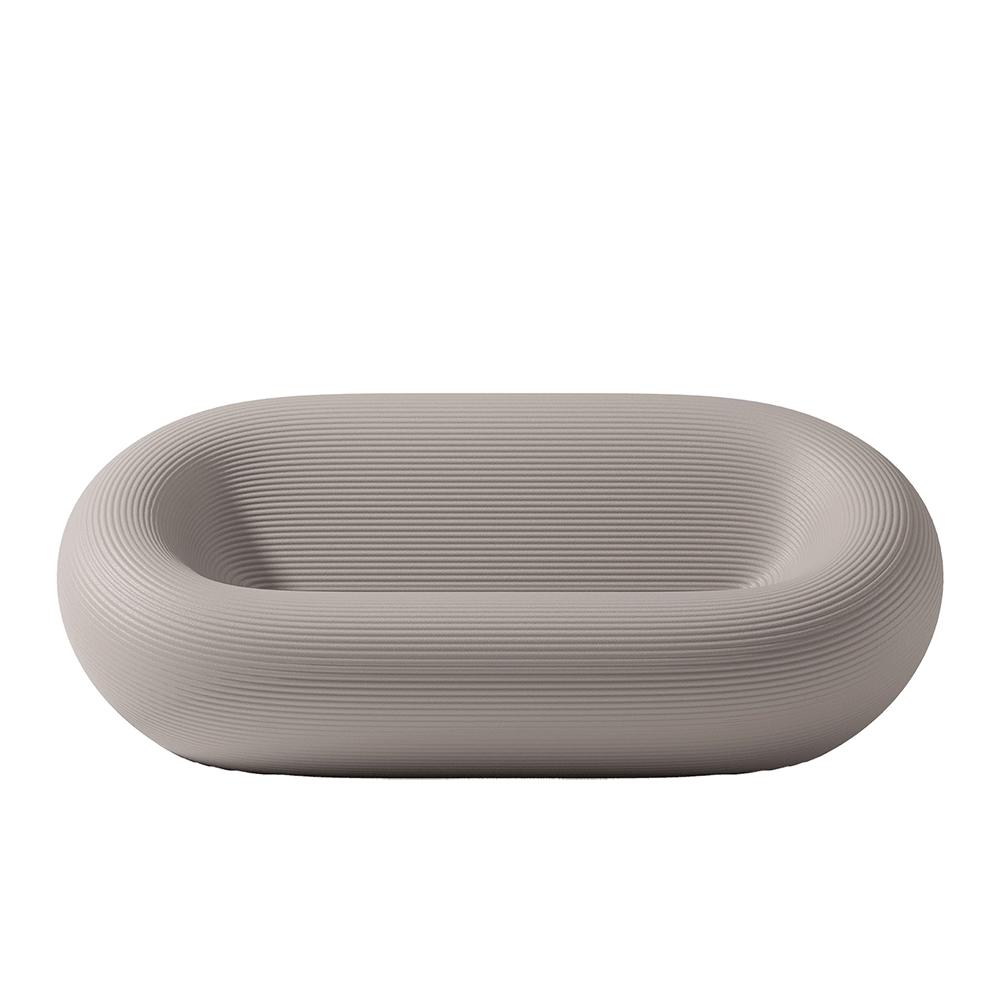 QEEBOO set canapé + 2 fauteuils + table basse NAMI Gris tourterelle, polyéthylène