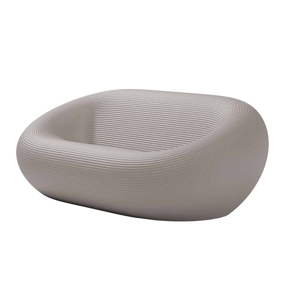 QEEBOO set canapé + 2 fauteuils + table basse NAMI Gris tourterelle, polyéthylène