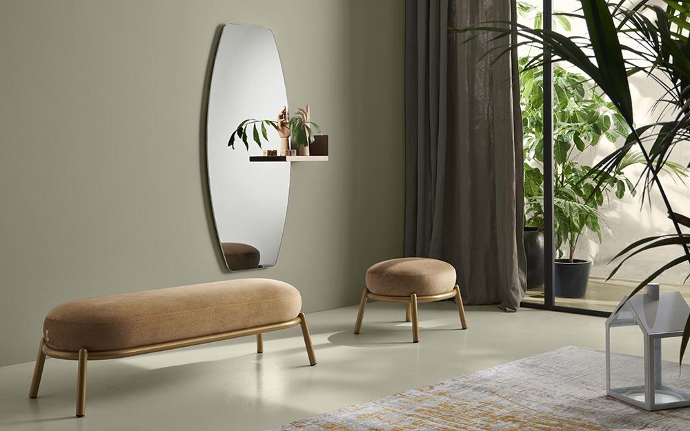 MEME DESIGN miroir murale avec 1 étagère CACTUS BOTTE COMPLETO