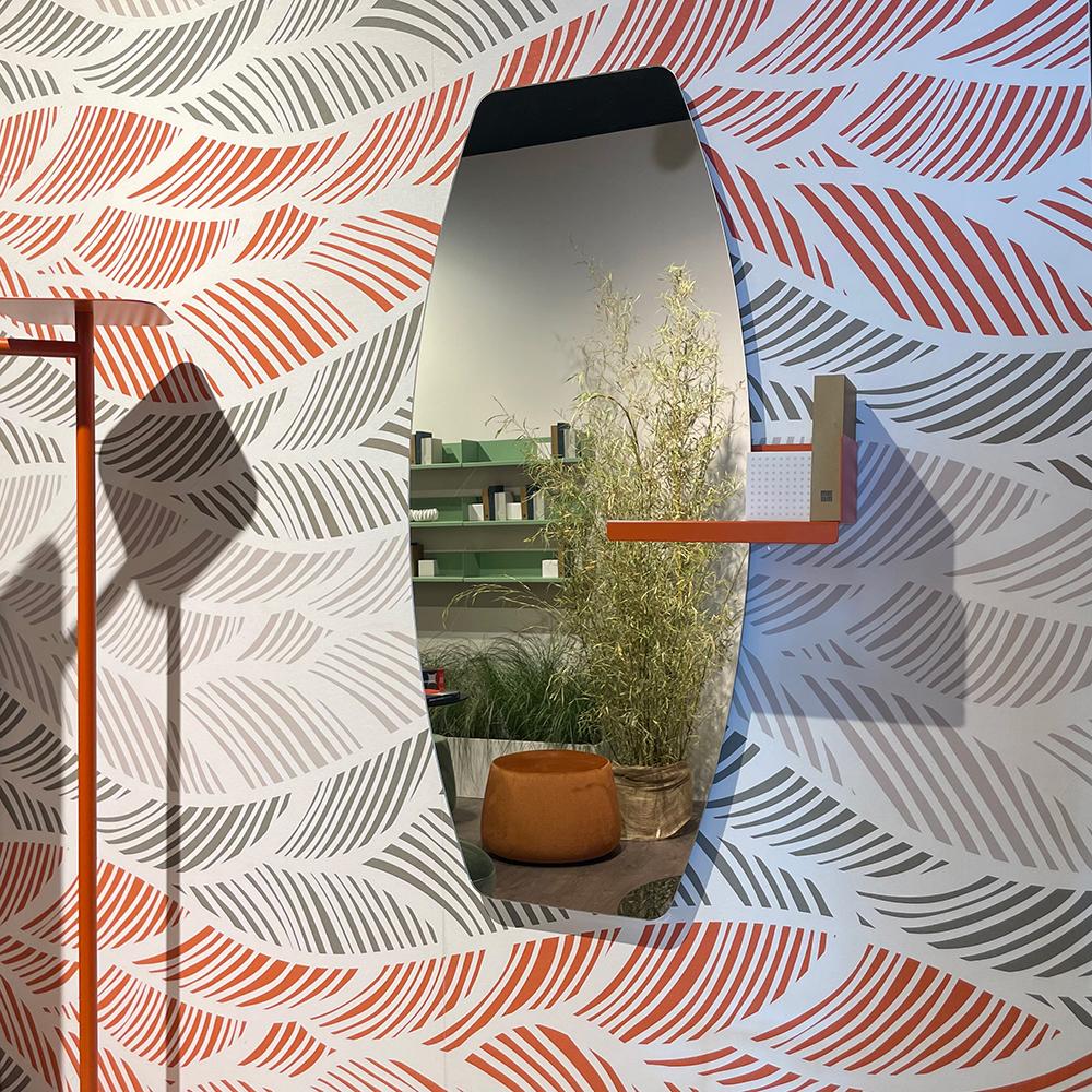 MEME DESIGN miroir murale avec 1 étagère CACTUS BOTTE COMPLETO