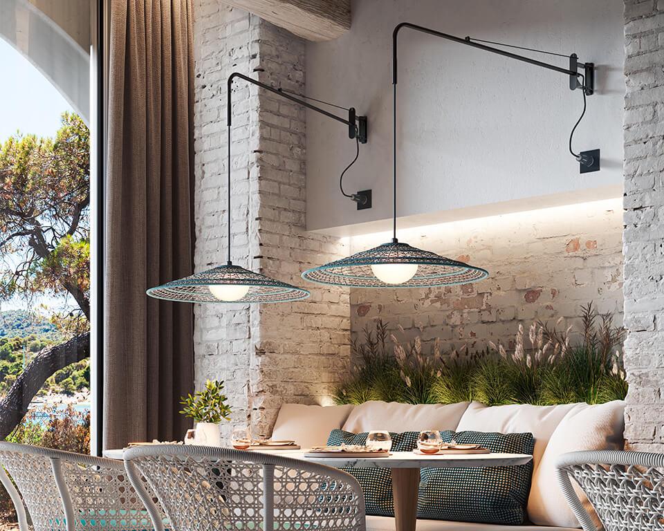 BOVER lampe murale pour extérieur NANS 55 A/98 OUTDOOR