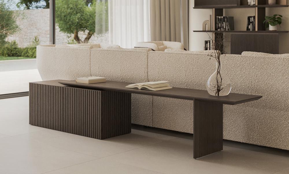 PUNT MOBLES buffet meuble VELASCA avec 2 portes avec plateau 165 cm