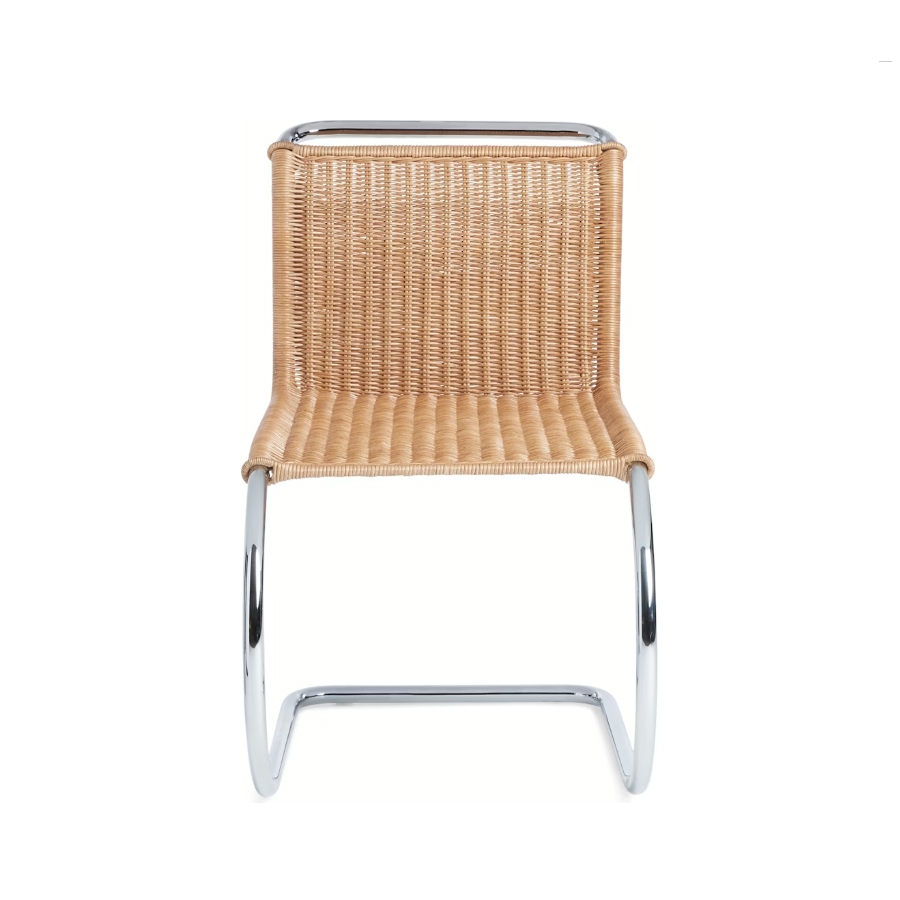 KNOLL chaise sans accoudoirs MR recouverte en Rotin