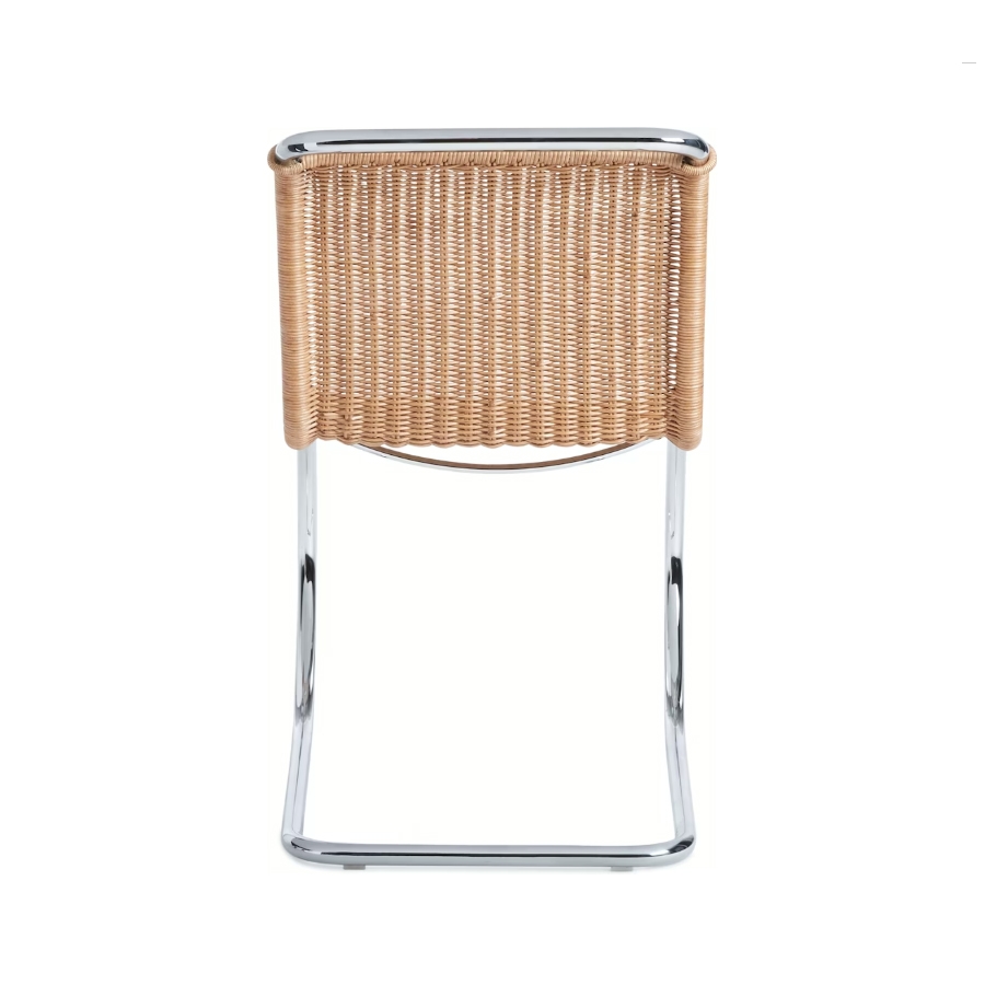 KNOLL chaise sans accoudoirs MR recouverte en Rotin