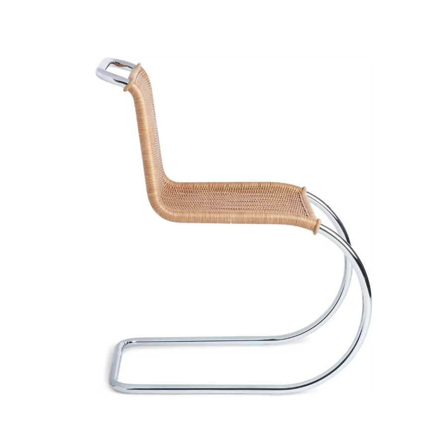 KNOLL chaise sans accoudoirs MR recouverte en Rotin