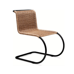 KNOLL chaise sans accoudoirs MR recouverte en Rotin