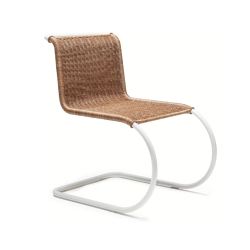 KNOLL chaise sans accoudoirs MR recouverte en Rotin