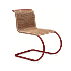 KNOLL chaise sans accoudoirs MR recouverte en Rotin