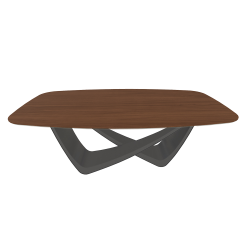 BONTEMPI table fixe tonneau avec structure anthracite BACH 53.75 200x116 cm