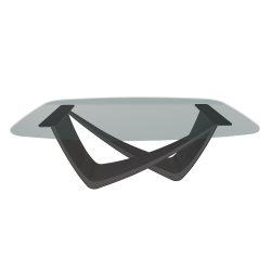 BONTEMPI table fixe tonneau avec structure anthracite BACH 53.75 200x116 cm