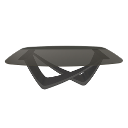 BONTEMPI table fixe tonneau avec structure anthracite BACH 53.75 200x116 cm