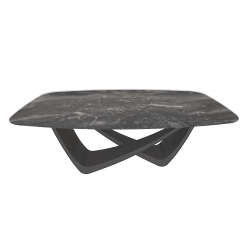 BONTEMPI table fixe tonneau avec structure anthracite BACH 53.75 200x116 cm