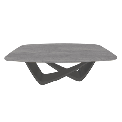 BONTEMPI table fixe tonneau avec structure anthracite BACH 53.75 200x116 cm