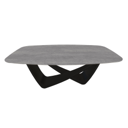 BONTEMPI table fixe tonneau avec structure noire matte BACH 53.75 200x116 cm