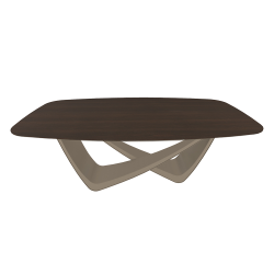 BONTEMPI table fixe tonneau avec structure sable BACH 53.75 200x116 cm