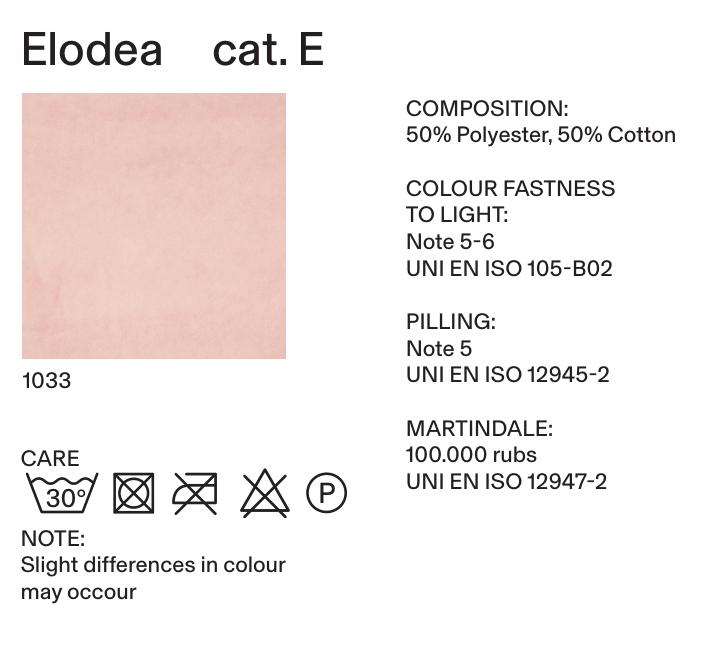 BOLZAN lit deux personnes TATA pour matelas 170 x 200 cm, appuie-têtes en cuir Seta Teak et tissu Elodea Cipria