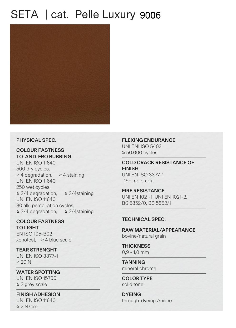 BOLZAN lit deux personnes TATA pour matelas 170 x 200 cm, appuie-têtes en cuir Seta Teak et tissu Elodea Cipria