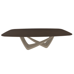 BONTEMPI table fixe tonneau avec structure sable BACH 53.76 250x120 cm