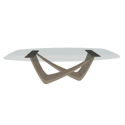 BONTEMPI table fixe tonneau avec structure sable BACH 53.76 250x120 cm