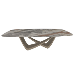 BONTEMPI table fixe tonneau avec structure sable BACH 53.76 250x120 cm