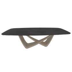 BONTEMPI table fixe tonneau avec structure sable BACH 53.76 250x120 cm