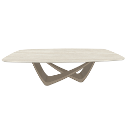 BONTEMPI table fixe tonneau avec structure sable BACH 53.76 250x120 cm