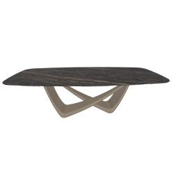 BONTEMPI table fixe tonneau avec structure sable BACH 53.76 250x120 cm