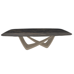 BONTEMPI table fixe tonneau avec structure sable BACH 53.76 250x120 cm