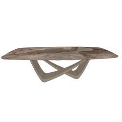 BONTEMPI table fixe tonneau avec structure sable BACH 53.76 250x120 cm