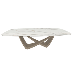 BONTEMPI table fixe tonneau avec structure sable BACH 53.76 250x120 cm