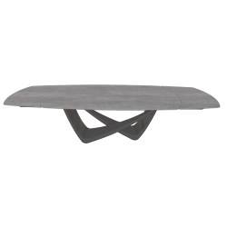 BONTEMPItable extensible en tonneau avec structure anthracite BACH 53.79 300/250/200x106 cm