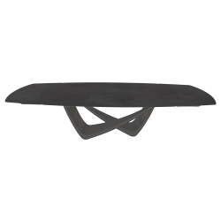 BONTEMPItable extensible en tonneau avec structure anthracite BACH 53.79 300/250/200x106 cm