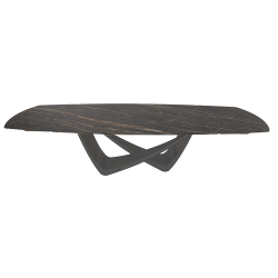 BONTEMPItable extensible en tonneau avec structure anthracite BACH 53.79 300/250/200x106 cm