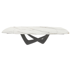 BONTEMPItable extensible en tonneau avec structure anthracite BACH 53.79 300/250/200x106 cm