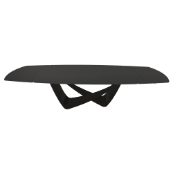 BONTEMPItable extensible en tonneau avec structure noire matte BACH 53.79 300/250/200x106 cm