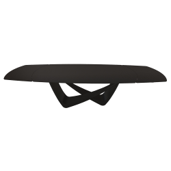 BONTEMPItable extensible en tonneau avec structure noire matte BACH 53.79 300/250/200x106 cm