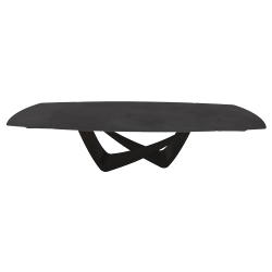 BONTEMPItable extensible en tonneau avec structure noire matte BACH 53.79 300/250/200x106 cm