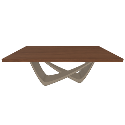 BONTEMPI table fixe rectangulaire avec structure sable BACH 53.80 200x100 cm